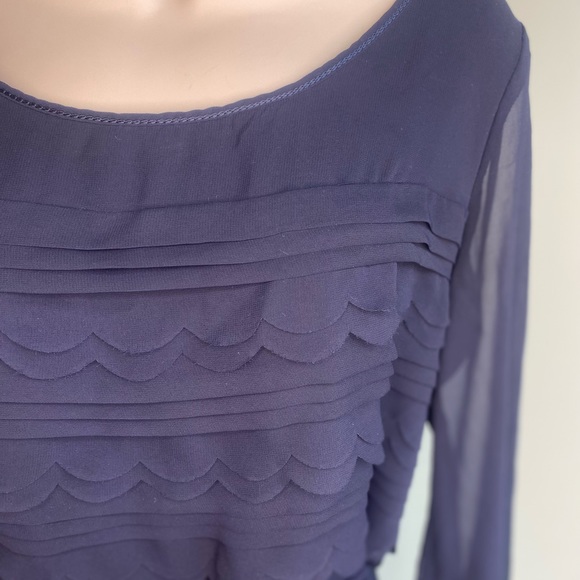 Max Studio. Navy. Size medium. Polyester. Long sleeves. - Picture 3 of 5